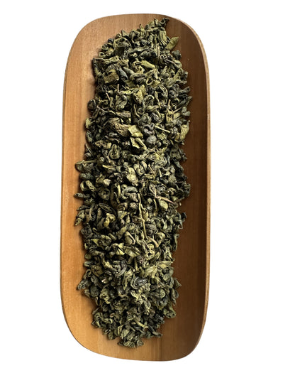 thé vert chinois perlé, thé Gunpowder