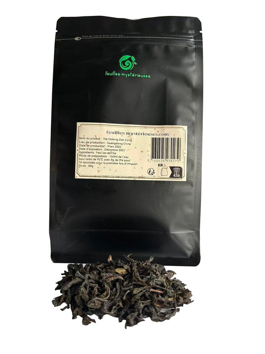 Thé Oolong Chinois Dan Cong - thé wulong, Feuilles Séchées - conditionné en France en sachet refermable de 100g