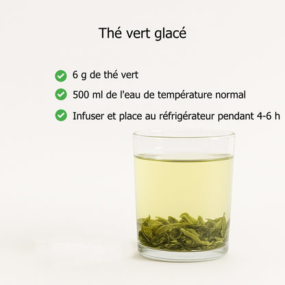 thé vert chinois Chaoqing, feuilles de thé séchés originales naturelles 100g